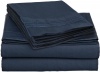 Clara Clark 1800 premier Series 4pc Bed Sheet Set - Queen, Navy Blue,