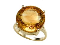 Genuine Citrine Ring by Effy Collection® in 14 kt Yellow Gold Size 6