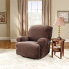 Sure Fit 119824455_CHOCLT Stretch Pinstripe Recliner Slipcover, Chocolate