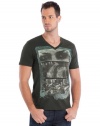 GUESS Sliced Photo Basic V-Neck Tee