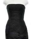 BCBGMAXAZRIA Strapless Minidress w/ Bow Detail Black