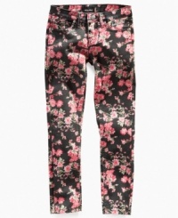 Just for your little girl are these sweet, cheery, and all over printed floral jeans by Baby Phat.