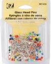 Wrights 881426 Glass Head Multicolor Pins, 150-Pack