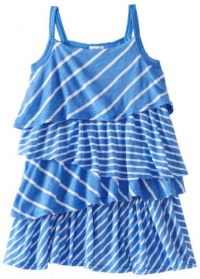 Splendid Littles Girls 2-6X Toddler Venice Slub Stripe Dress, Cornflower, 3T