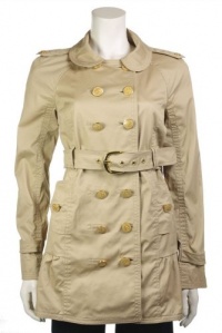 Juicy Couture Women's Skirted Double Breasted Trench Coat w/Belt, Small