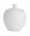 Full of possibilities, this ultra-versatile sugar bowl from Noritake's collection of Colowave white dinnerware is crafted of hardy stoneware with a half glossy, half matte finish in pure white. Mix it in with any of the Colorwave dinnerware shades.