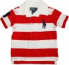 Polo Ralph Lauren Baby Boy's Striped Big Pony Rugby, Red, 24M