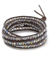 Glittering crystals on this Chan Luu leather wrap bracelet take a rugged, free spirited piece into refined territory - perfect as an organic foil to minimalist city-sleek looks.