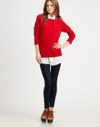 Lush cashmere elevates this classic crewneck to a luxe wardrobe essential.CrewneckShoulder yokeLong sleevesRibbed trimAbout 27 from shoulder to hemCashmereDry cleanImportedModel shown is 5'9½ (176cm) wearing US size Small.