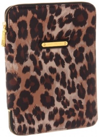 Juicy Couture Tech YTRUT115 Laptop Case,Camel Leopard Print,One Size