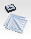 From the Saville Row maker of fine men's furnishings comes a pair of classic handkerchiefs crafted in cotton batiste. Boxed set of 2 Check border Each, 18½ square Cotton; machine wash Imported 