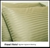 Royal Hotel's Striped Sage 800-Thread-Count 4pc Full Bed Sheet Set 100-Percent Egyptian Cotton, Sateen Striped, Deep Pocket