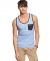 You have the right to bare arms. This tank from Bar III is summer style at it's best.