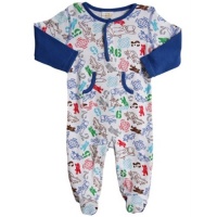 Absorba Newborn Boys (0-9 months) 1 pc blue airplane layette footed sleeper set