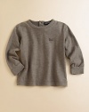 A long-sleeved, cotton tee with logo embroidery.CrewneckLong sleevesPullover styleCottonMachine washMade in Italy