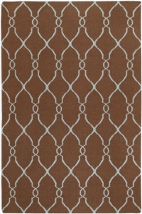 Area Rug 5x8 Rectangle Transitional Chocolate Color - Surya Fallon Rug from RugPal