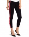 Hudson Women's Lou Lou Tuxedo Skinny, Snider Black/Pink Stripe, 30