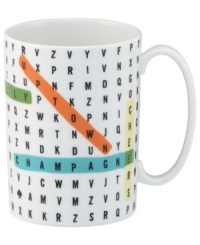 Play games with your coffee or tea with the Wordsearch mug by kate spade new york. A colorful puzzle in white porcelain makes it a fabulous keepsake for you or a friend.