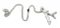 Designer Diana Warner Rachel Coral Branch Sterling Silver Matte Silver Brushed Necklace - Handmade in NYC