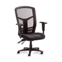 Lorell Executive High-Back Chair,Mesh Fabric,28-1/2x28-1/2x45,BK