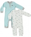 Carters 2-pk. Turtle Jumpsuitl Set BLUE/WHITE 9 Mo