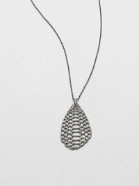 EXCLUSIVELY AT SAKS.COM From the Serpentine Collection. An exotic yet minimalist style featuring a open, snakeskin-inspired pendant accented with sparkling white sapphires on a link chain. Black rhodium-plated sterling silverWhite sapphiresLength, about 16-18 adjustablePendant size, about 1.5Lobster clasp closureImported 