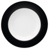 Philippe Deshoulieres Seychelles Black Rim Soup Plate 9 in