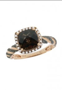 Effy Jewlery 14K Rose Gold Smokey Quartz & Diamond Ring, 2.26 TCW Ring size 7