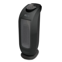 Oscillating Ceramic Mini Tower Heater 1500W Black