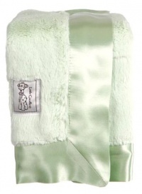 Little Giraffe Luxe Blanky, 14 X 14, Celadon