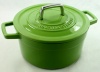 Green Enameled Cast Iron 3 Qt. Round Dutch Oven Casserole