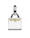 Show your appreciation of style with this sterling silver handbag charm, complete with 18 kt. gold plated accents.