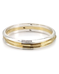 Seemingly simple, this set of three Lauren Ralph Lauren bangles feature a small textured detail on each bracelet. Wear all three together or separately to match your outfit!