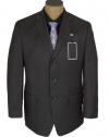 Sean John Mens 3 Button Steel Gray Suit