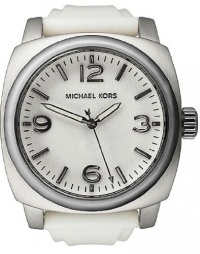 Michael Kors Rubber White Strap And Dial Men's Watch #MK7050