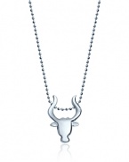 What's your sign? This beautifully rendered Bull pendant necklace will help your stars align in polished sterling silver.