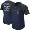 MLB Majestic Justin Verlander Detroit Tigers Youth Record Holder Raglan T-Shirt - Navy Blue/Charcoal