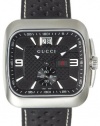 Gucci Men's YA131302 Gucci Coupé Black Leather Watch