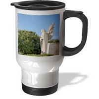 Angel statue, cemetery, Buenos Aires, Argentina - SA01 MME0437 - Michele Molinari - 14oz Stainless Steel Travel Mug