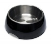 Petmate Stainless Style Bowl Medium, Black/Stainless Steel