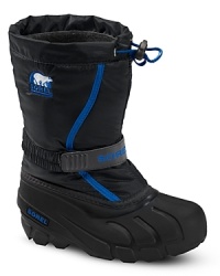 The Flurry boot's patented Thermoplus removable liner will keep your little explorer warm and dry all winter long.