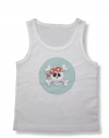 Light of Mine Designs Pirate on Aqua Rib Cotton Infant Tank Top, 6-12 Months