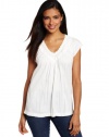 Calvin Klein Jeans Women's Macrame Flutter Sleeve Knit Top