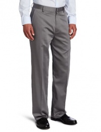 Dockers Men's Never Iron Essential Khaki D3 Classic Fit Flat Front Pant, Gravel, 40x32