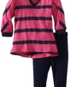 Splendid Littles Baby-Girls Newborn Seville Stripe Jersey Tunic Set, Pink/Navy, 6-12