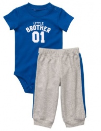 Carters 2−pc. Little Brother Pant Set BLUE/GREY Newborn