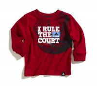 adidas Baby-Boys Infant I Rule Long Sleeve Tee, Red, 18 Months