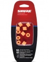 Shure EAORF2-10M Medium Foam Sleeves (10 Included/5 Pair) for E2c, SE102MPA, i2c & QuietSpot Earphones (Orange)