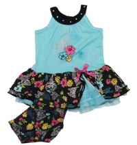 Layette Girl Blue Wildflower Drop Waist Dress With Underwear - Little Lass 9M