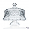 Godinger Dublin Crystal Cake Plate with Dome Cover